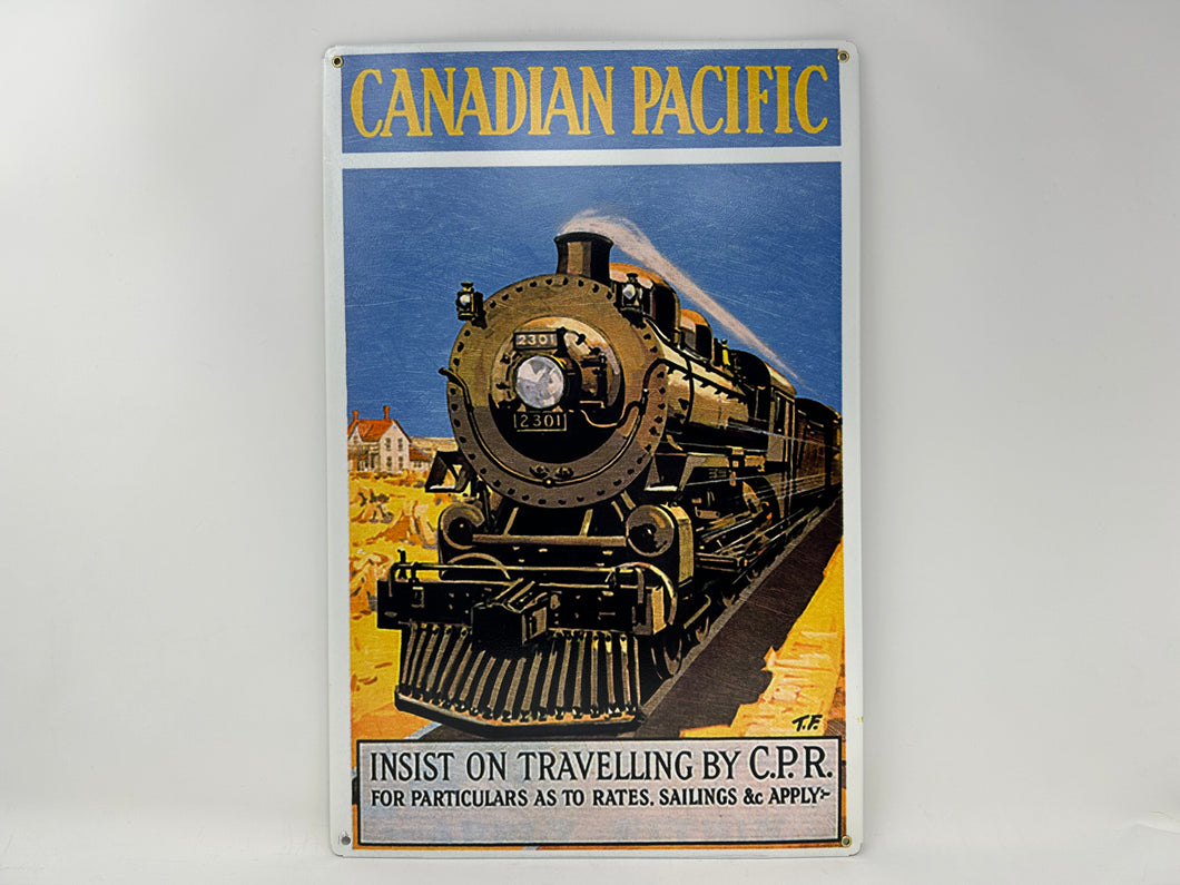 Canada Pacific Railroad Steel Sign