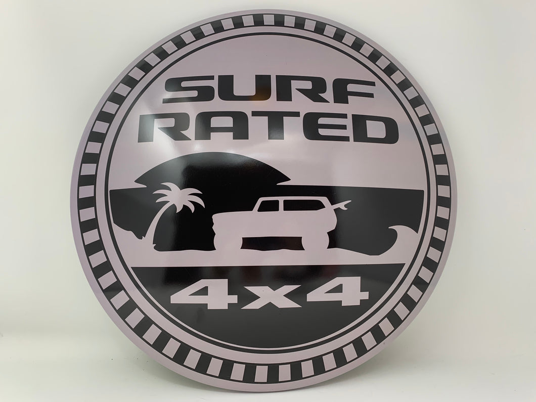 Jeep Surf Rated  4 X 4 Dome Metal Sign