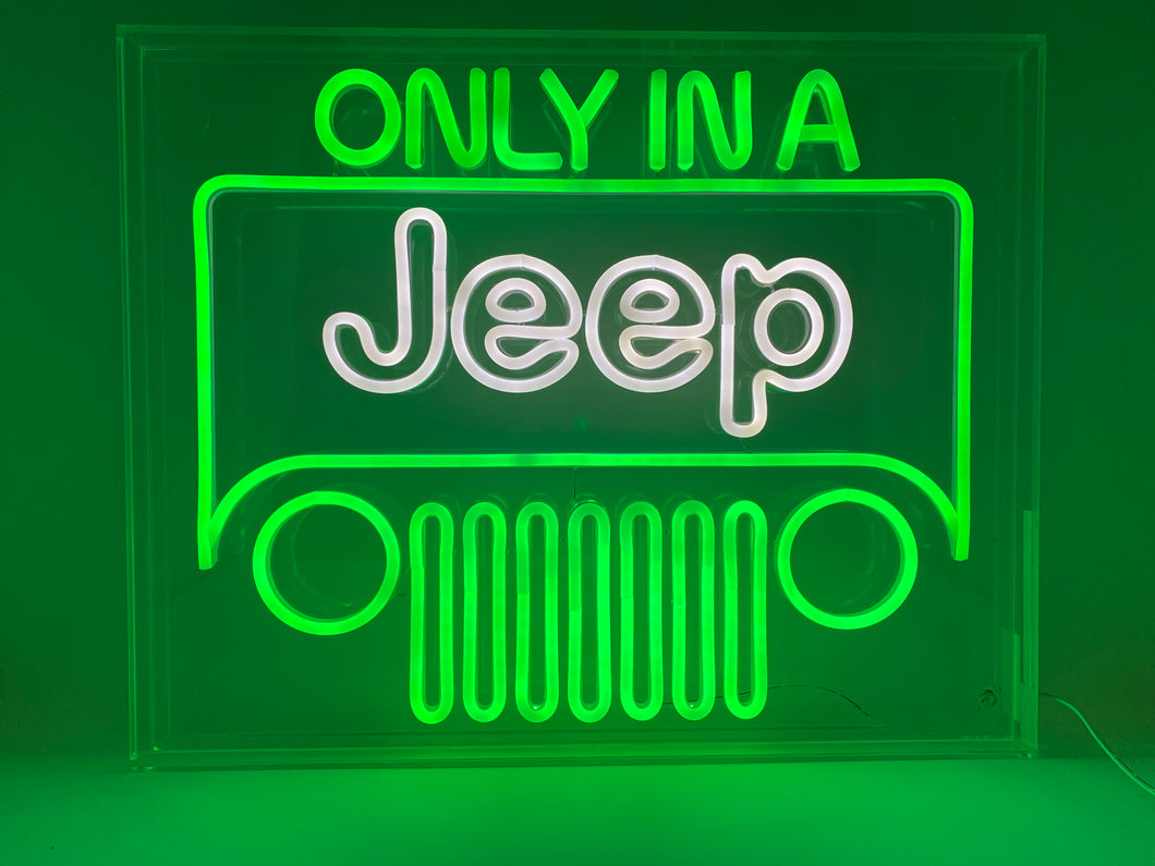 Jeep Acrylic LED Lighted Sign