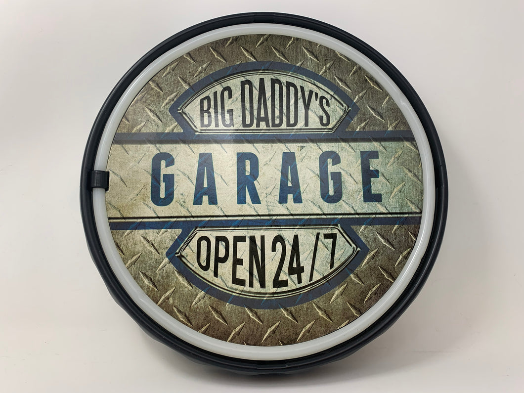 Big Daddy's Garage Round LED Rope Sign