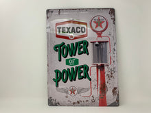 Load image into Gallery viewer, Texaco Tower of Power Tin Sign
