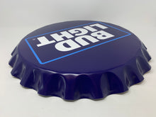 Load image into Gallery viewer, Bud Light 16.5&quot; Bottle Cap Tin Sign
