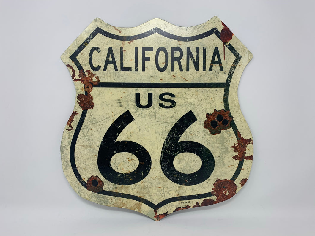 California US Route 66 Shield Steel Sign
