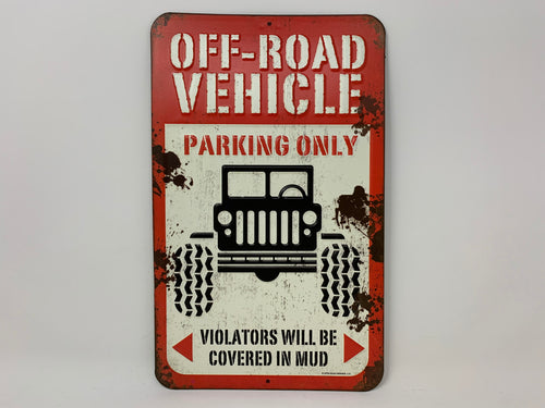 Off Road Jeep 4X4 Parking Sign- Front