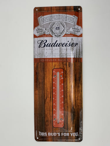 Budweiser Tin Thermometer