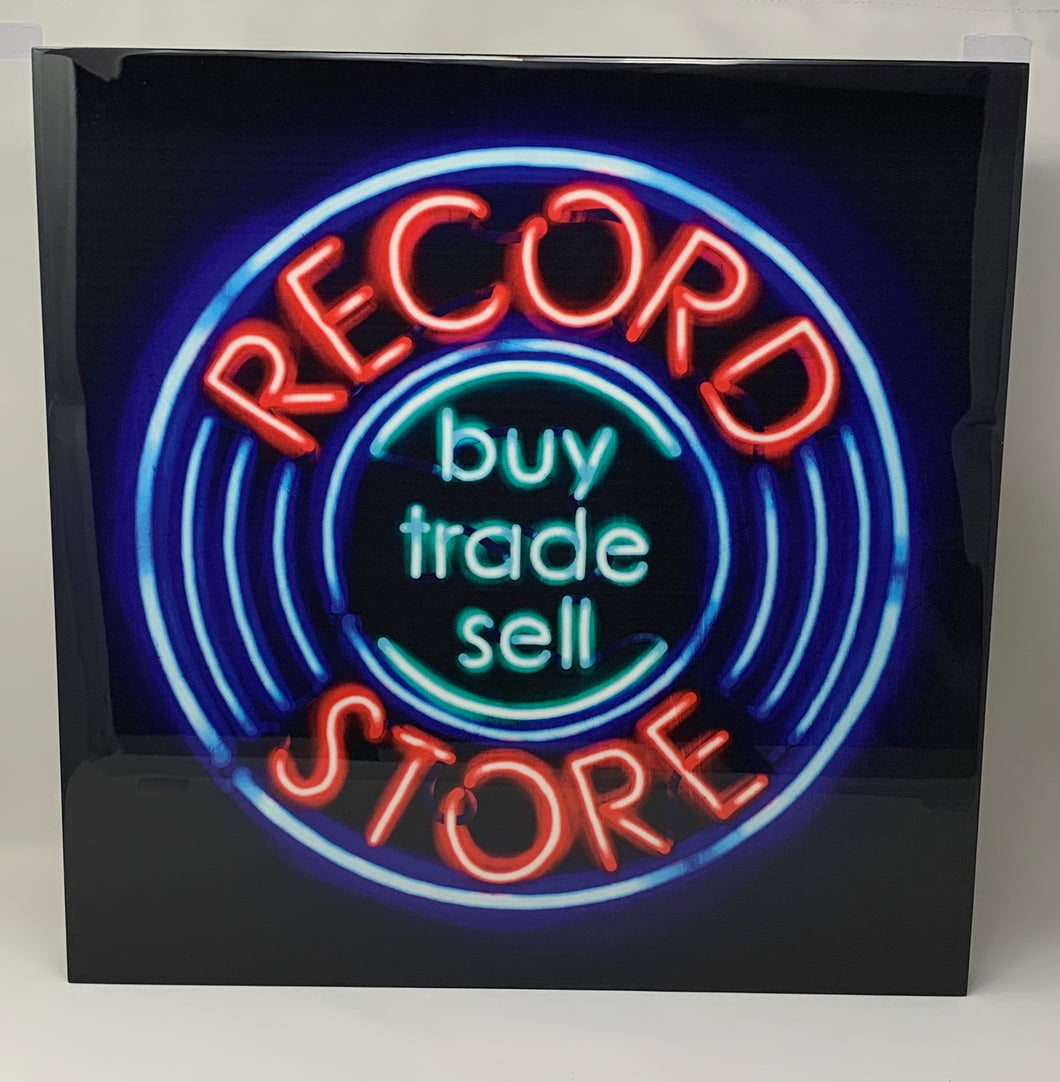 Record Store Wooden Sign