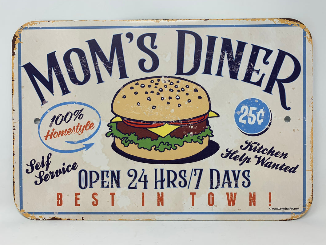 Mom's Diner Aluminum Sign