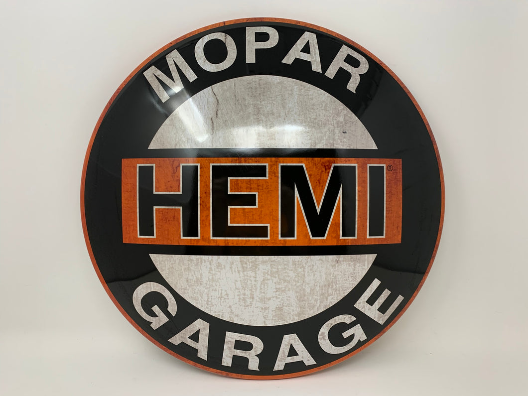 Mopar Hemi Garage Dome Metal Sign