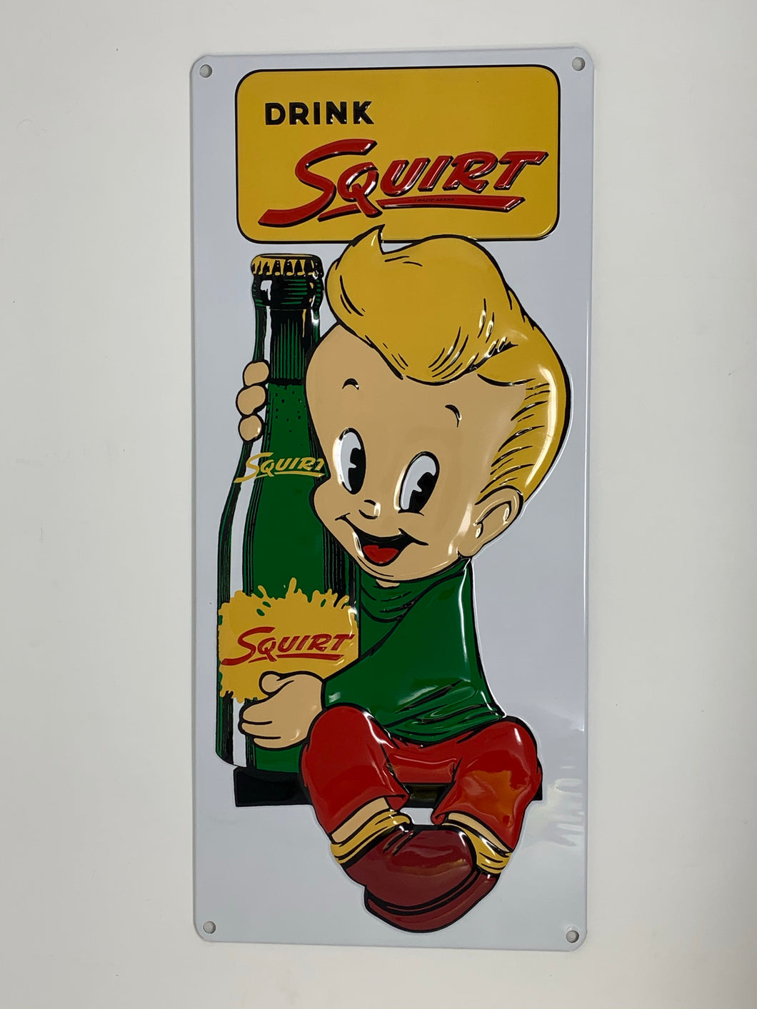 Drink Squirt Embossed Tin Sign