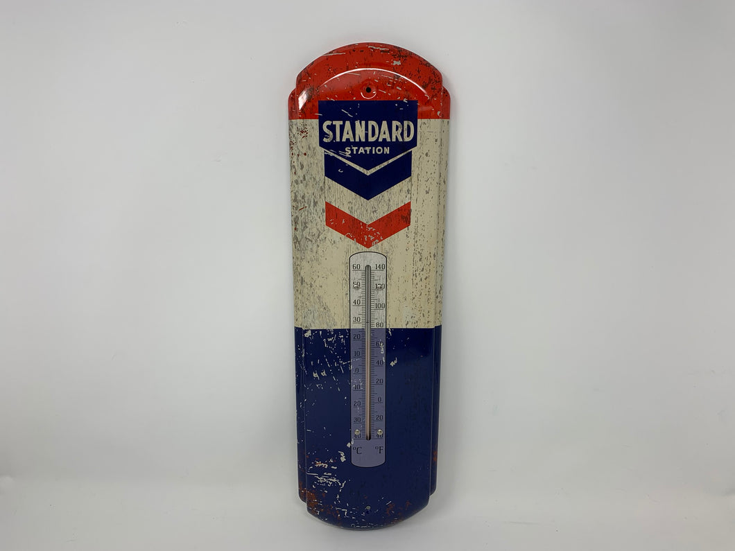 Standard Chevron Station Tin Thermometer