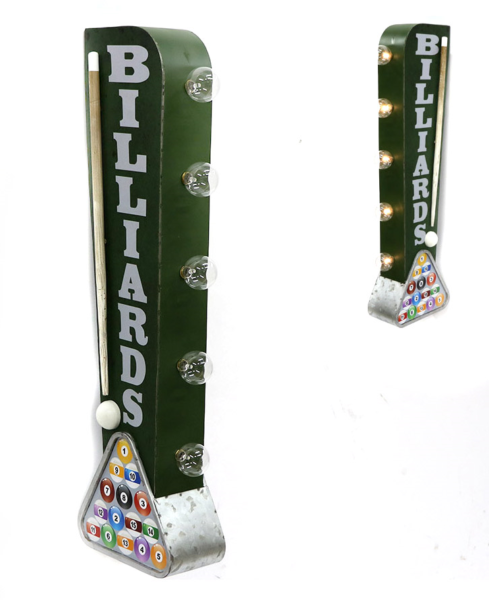Billiards Double Sided 3D Marquee LED Lighted Sign